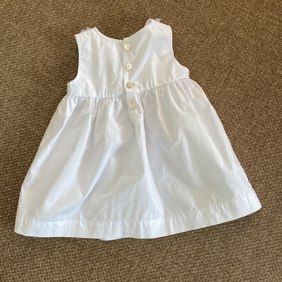 Lili Gaufrette White Sleeveless 3D Tulle Floral Lightweight Dress 9 Months - Picture 6 of 9